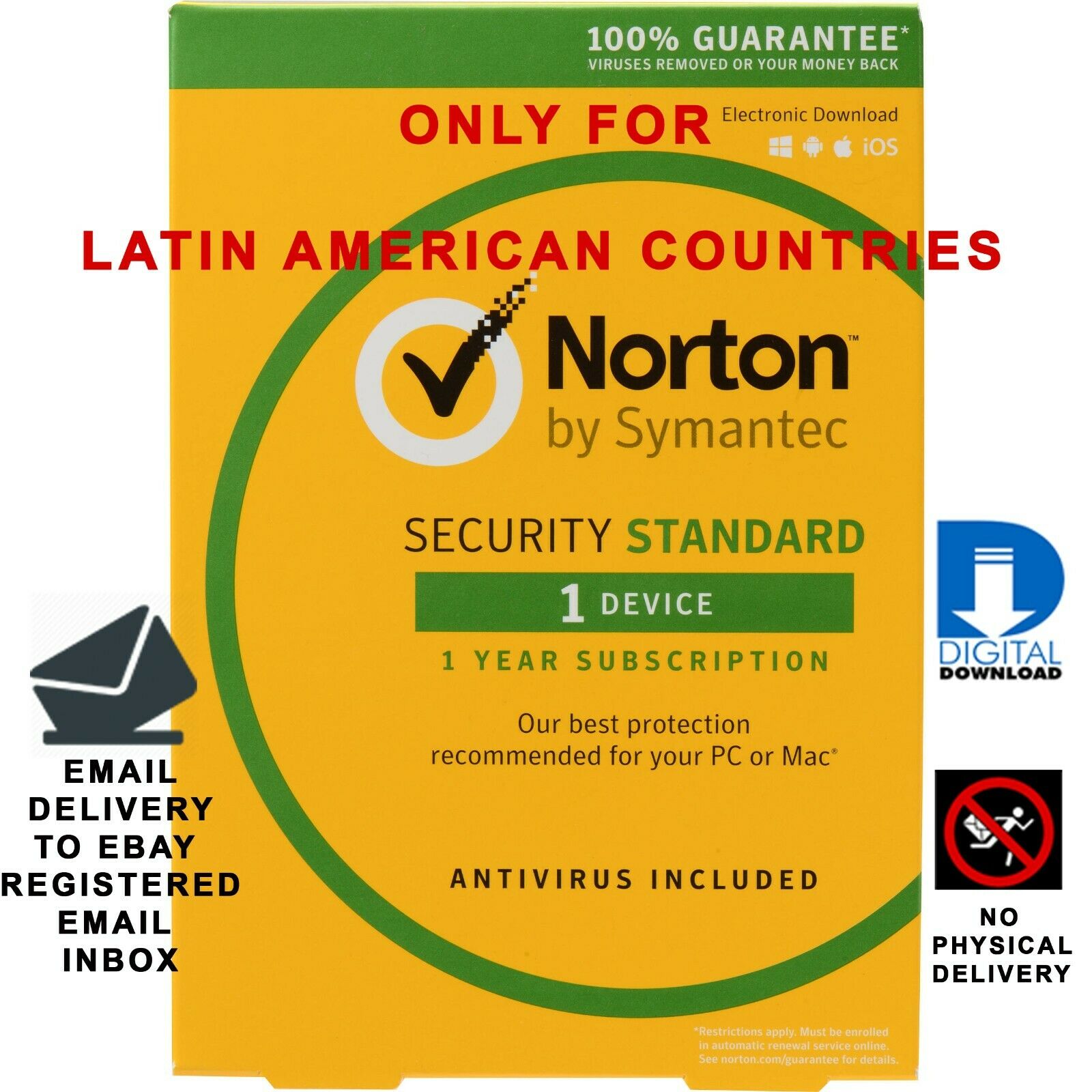 Norton 360 Standard 1 año Symantec